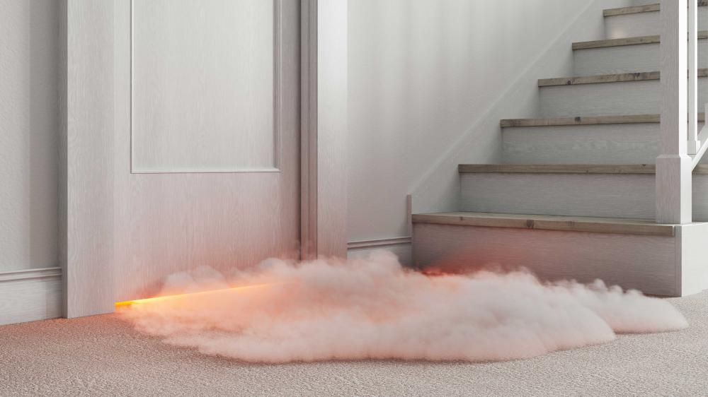 incendie, porte et escaliers